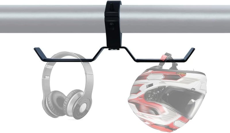 Funny AL4X4 UTV Helmet Hanger Aluminum Headset Hanger Fits 1.75"-2" Roll Cage, UTV Hanger for Headset Helmet Goggle Gloves, Compatible with Polaris RZR Can - Image 1